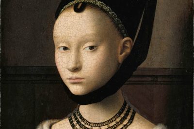 دانلود نقاشی پرتره زن جوان اثر پتروس کریستوس